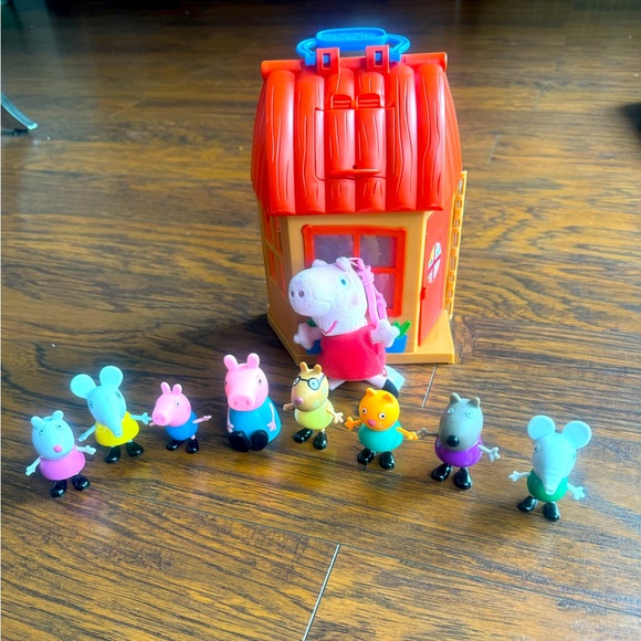 Peppa Pig Folding Cozy Campsite w/ Figures & Peppa Pig plushy Keychain - Picture 1 of 11